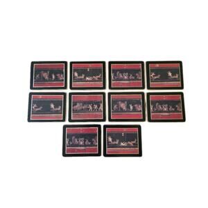Set of 10 Vintage Scully & Scully Neoclassical Coasters - Made in England